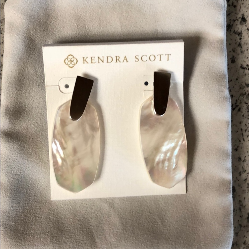 Kendra Scott mother of pearl earrings